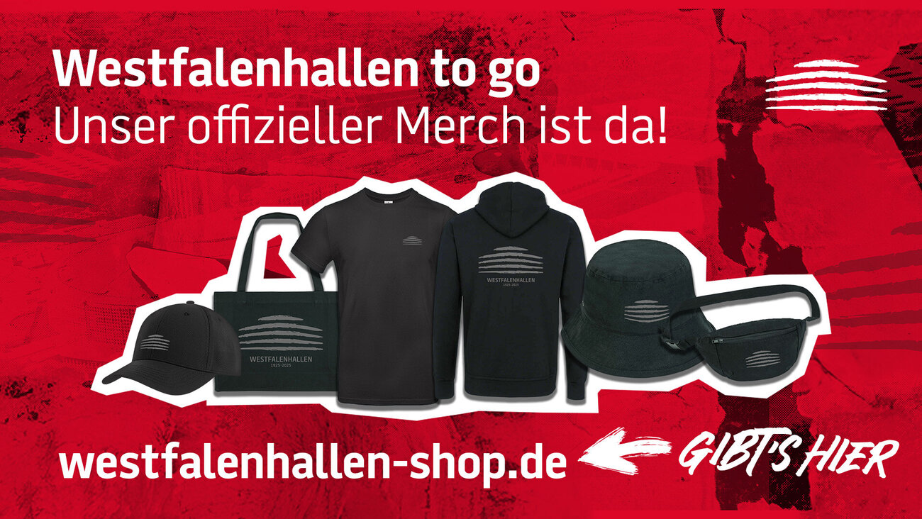 Westfalenhallen Merchandise: Unsere Jubiläimskollektion
