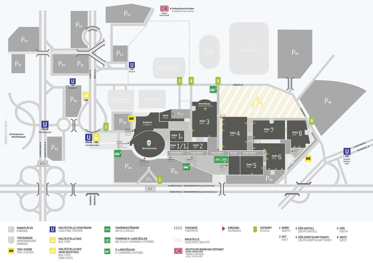 Geländeplan Westfalenhallen Unternehmensgruppe Stand: 12/2025
