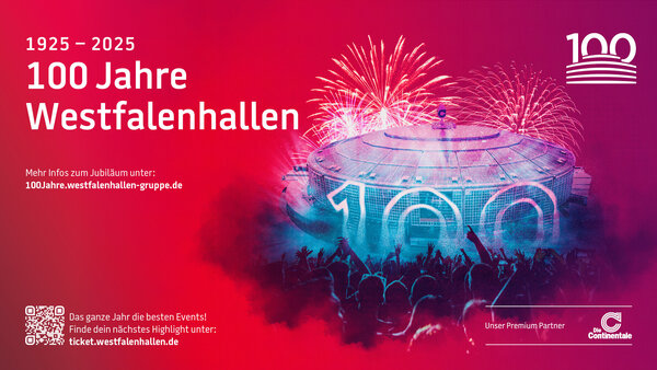 1925 - 2025, 100 Jahre Westfalenhallen Dortmund